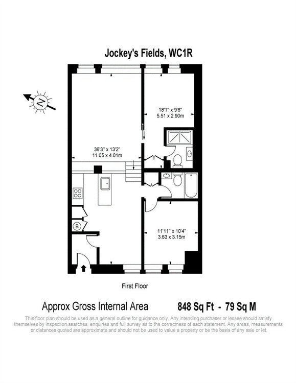 Jockey's Fields, London, WC1R floorplan