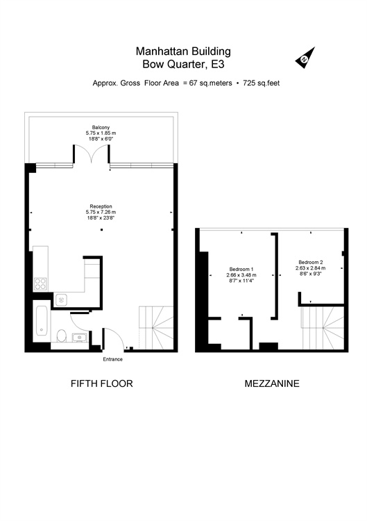 Bow Quarter, 60 Fairfield Road, E3 floorplan