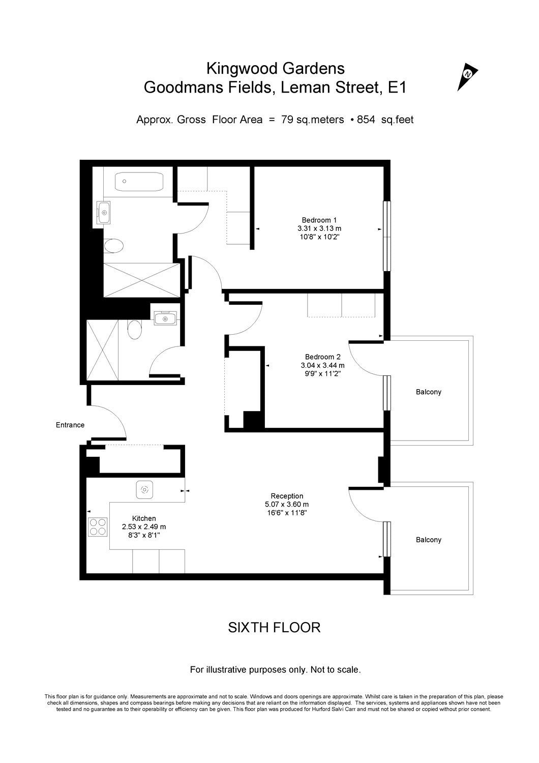Goodman's Fields, 1 Chaucer Gardens, London, E1 floorplan