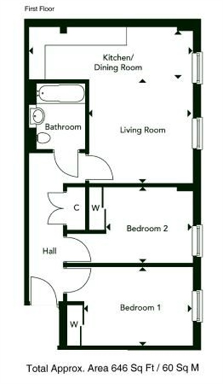 Westking Place, Bloomsbury, London, WC1H floorplan
