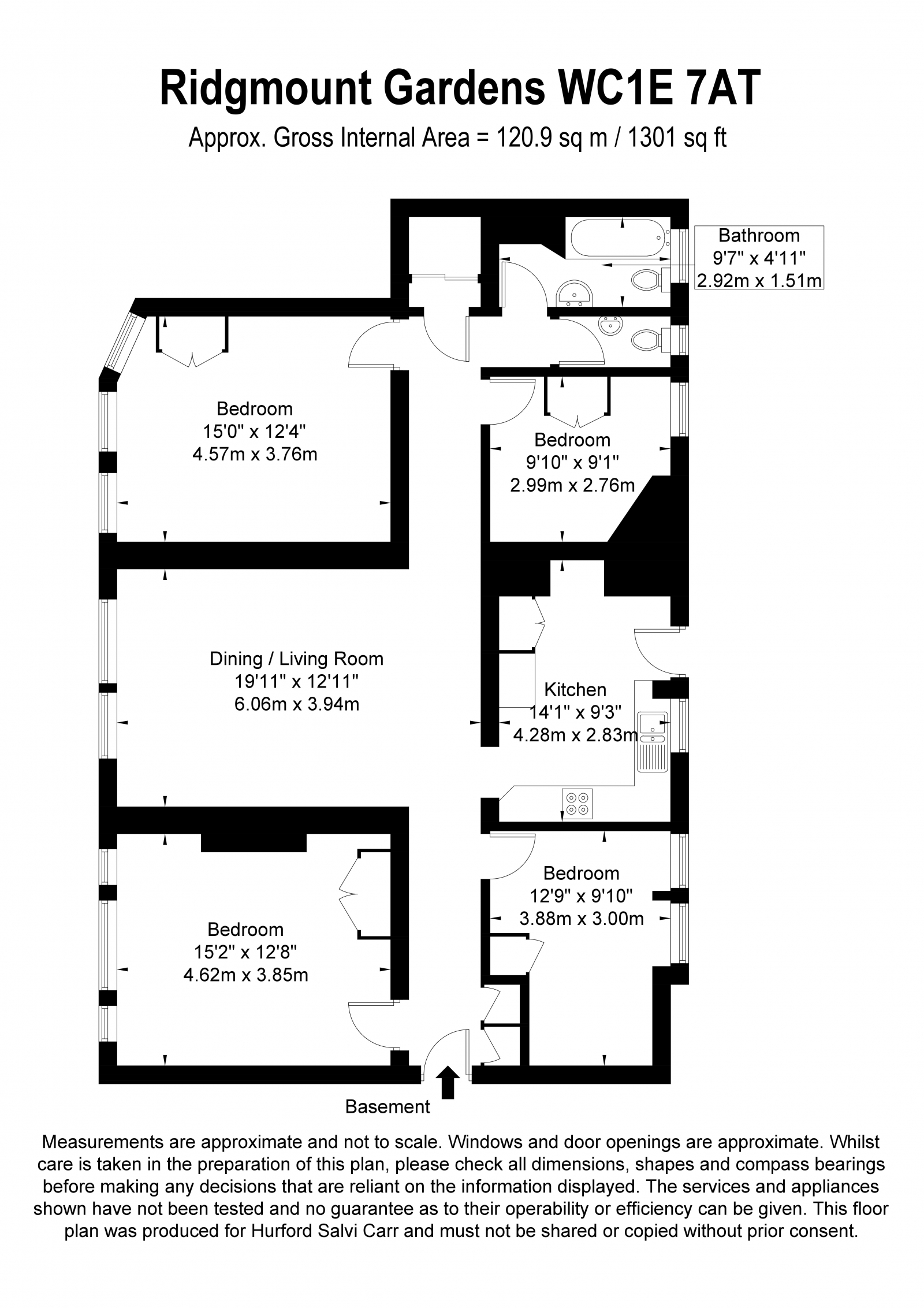 Ridgmount Gardens, Bloomsbury, London, WC1E floorplan