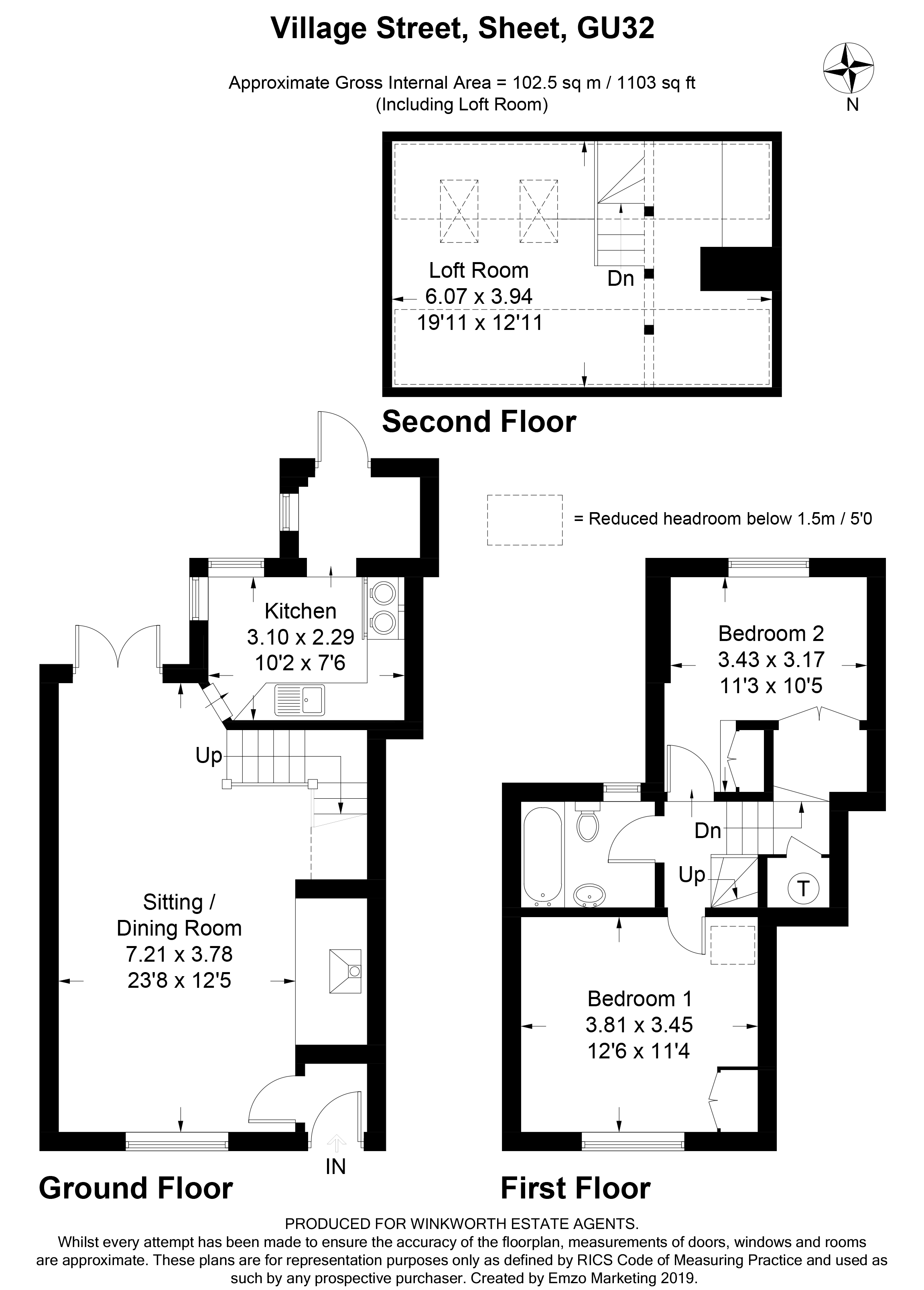 3 bedroom property for sale in Village Street, Sheet, Petersfield, GU32