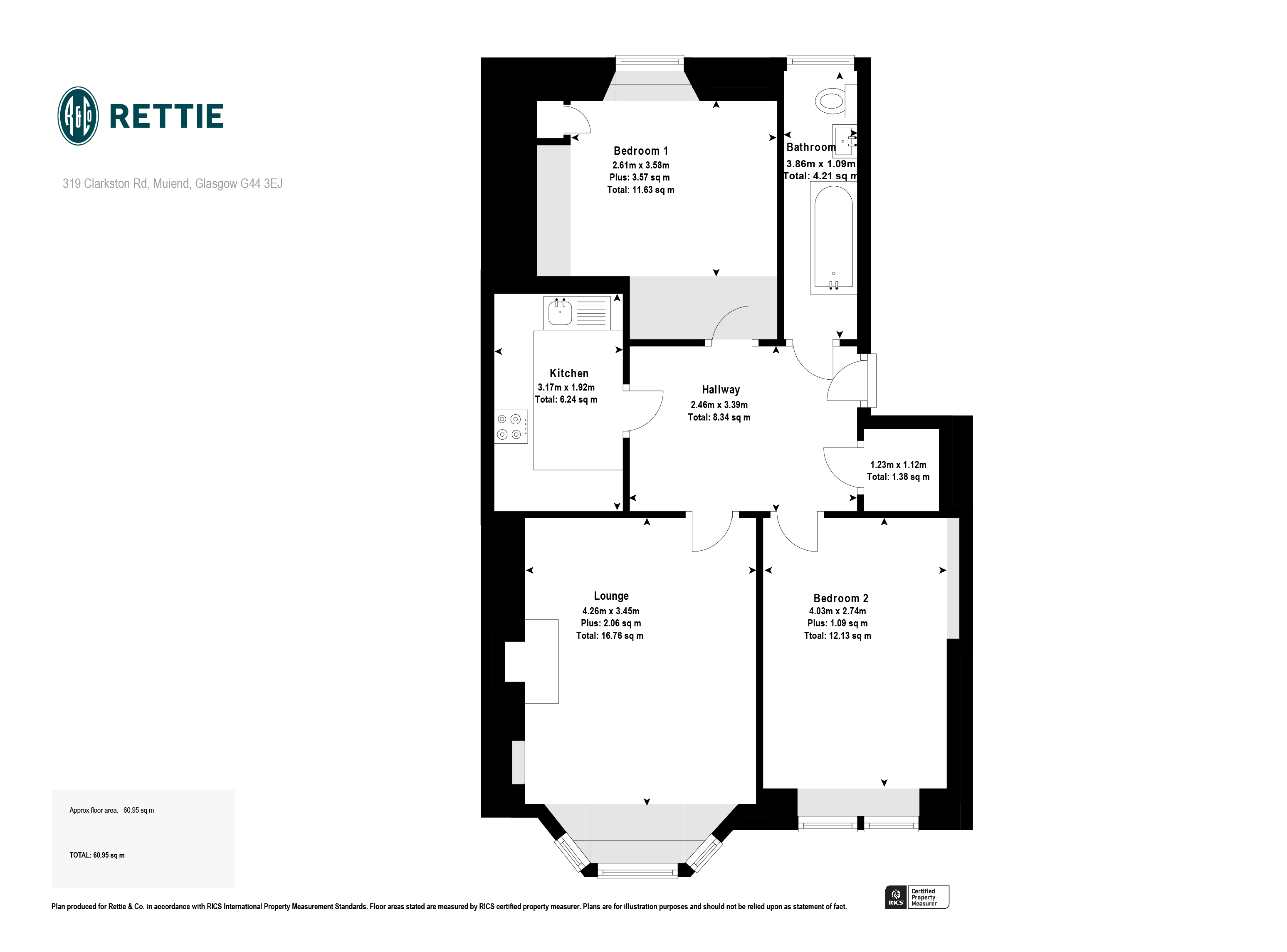 2 bedroom apartment for sale in Clarkston Road, Muirend, Glasgow, G44