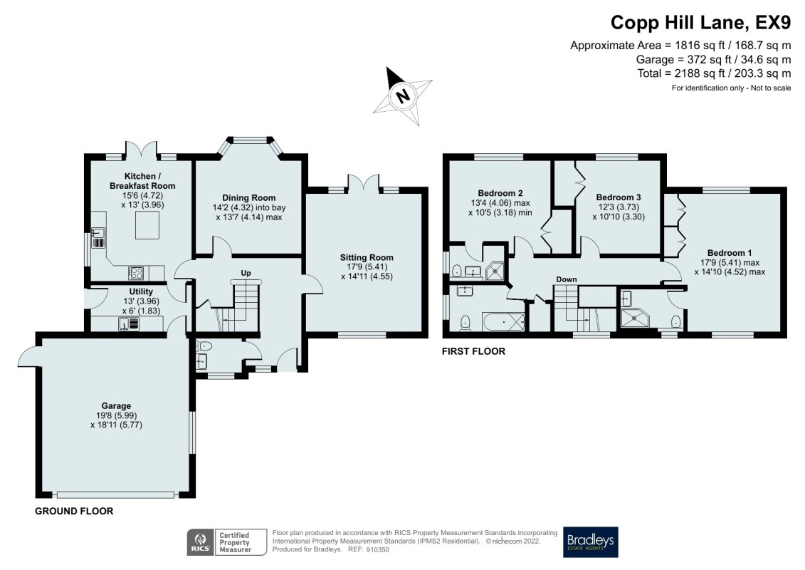 3 bedroom property for sale in Copp Hill Lane, Budleigh Salterton