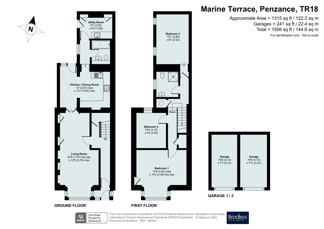 3 bedroom property for sale in Marine Terrace, Penzance, Cornwall, TR18