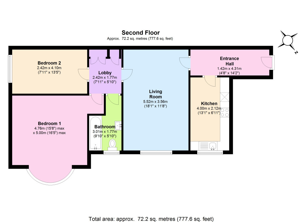 2 bedroom property for sale in Ewell House West Street, Ewell Village