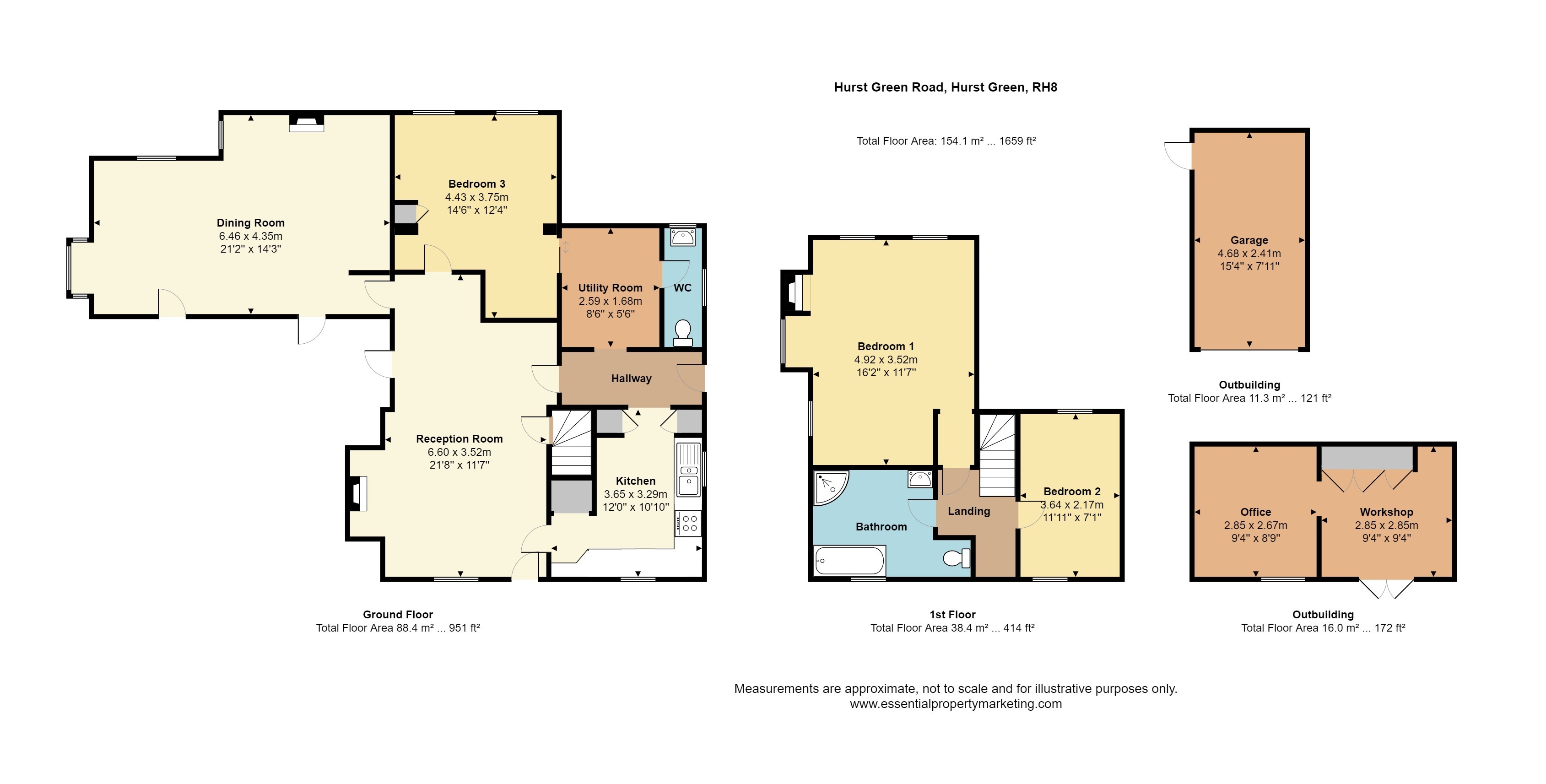3 bedroom property for sale in Hurst Green Road, Hurst Green Oxted