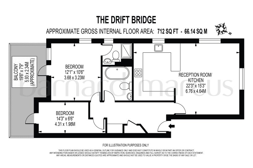 Reigate Road, Epsom 2 bedroom penthouse Barnard Marcus