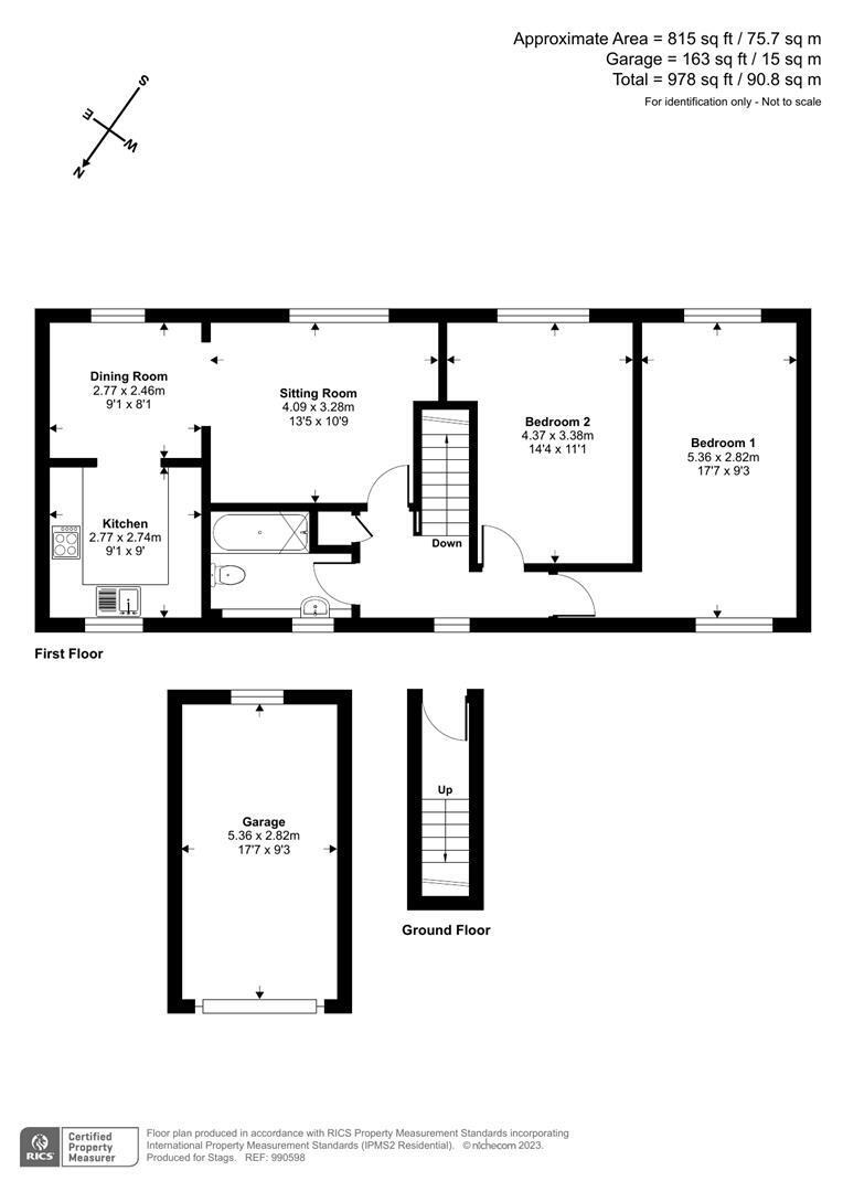 Stags 2 bedroom property for sale in Waylands Road, Tiverton