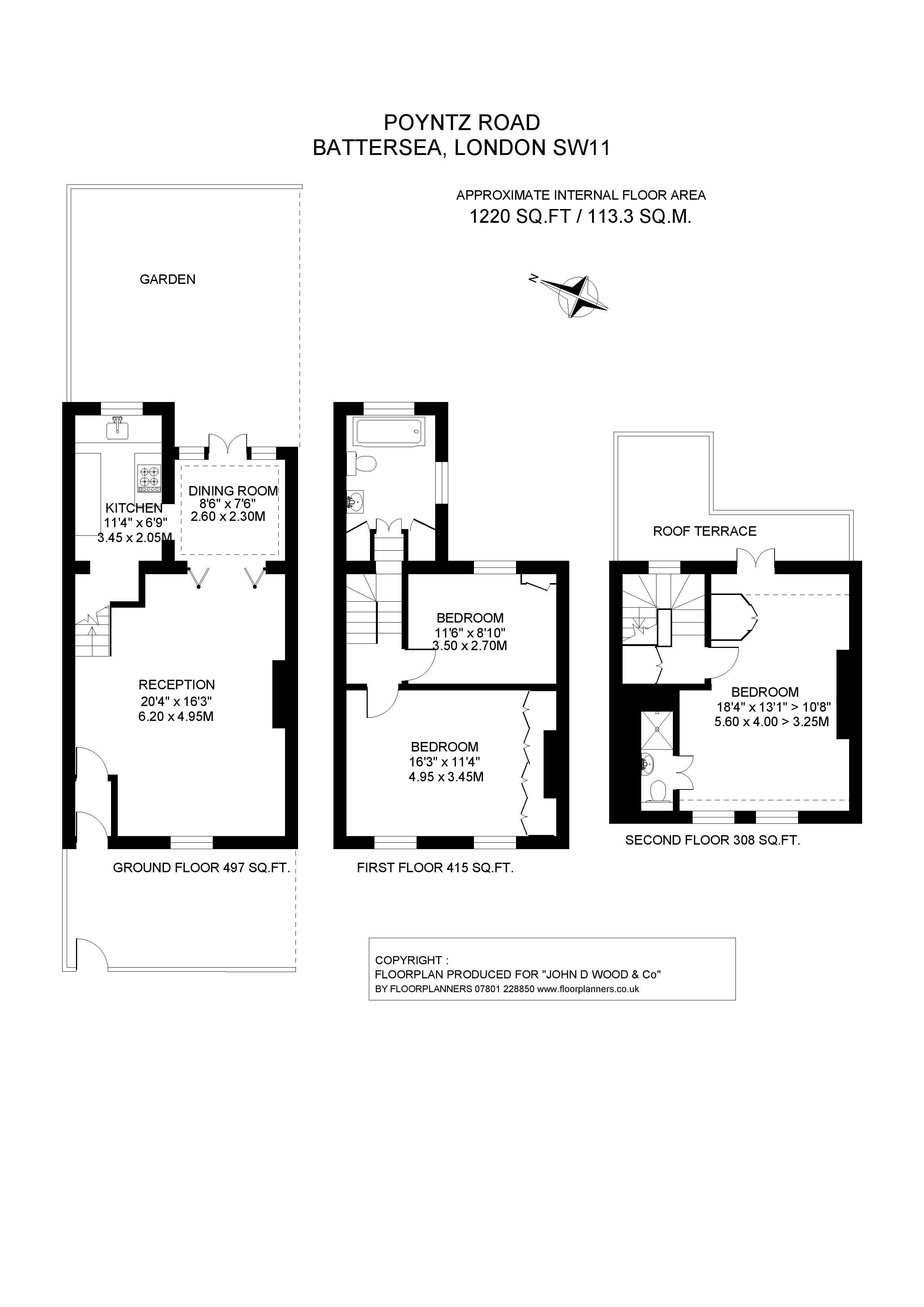 3 bedroom property for sale in Poyntz Road, London, SW11 £950,000