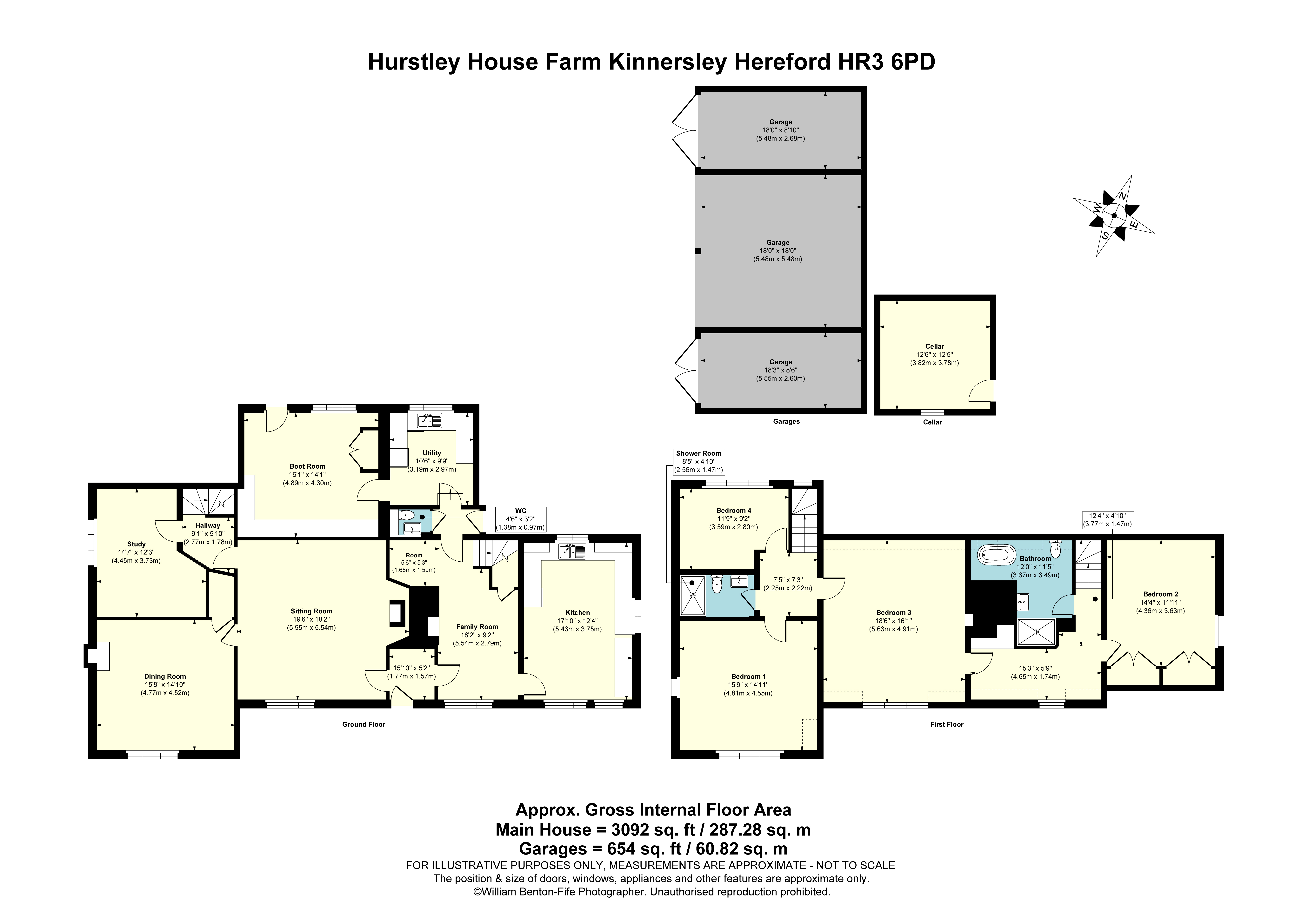 4 bedroom property for sale in Kinnersley, Hereford, HR3 Guide price