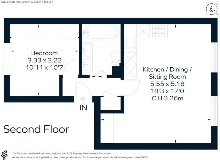 Floorplan 1 for Westbourne Gardens, London, W2