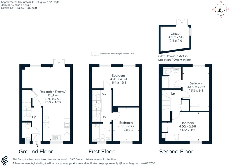 Floorplan 1 for Hunters Place, Hindhead, GU26