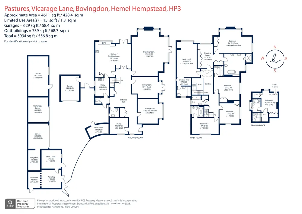Floorplan for Vicarage Lane, Bovingdon, HP3