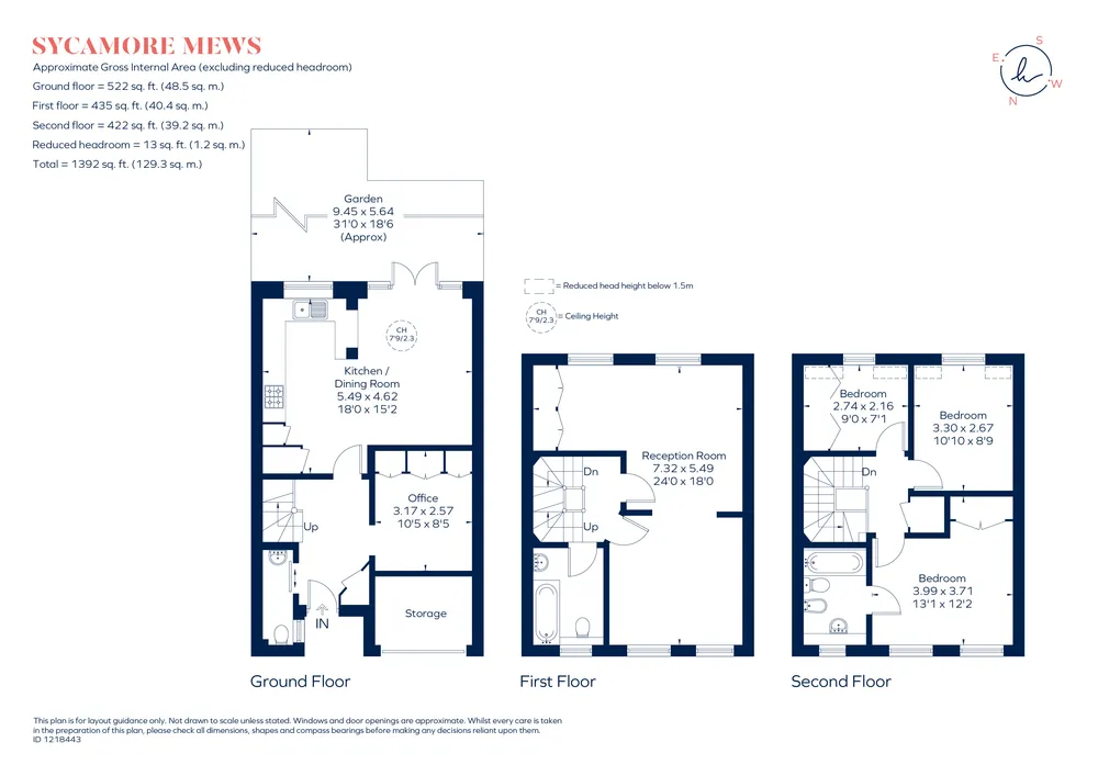 Floorplan for Sycamore Mews, London, SW4
