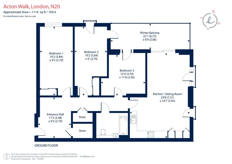 Floorplan 1 for Maison House, Whetstone, N20