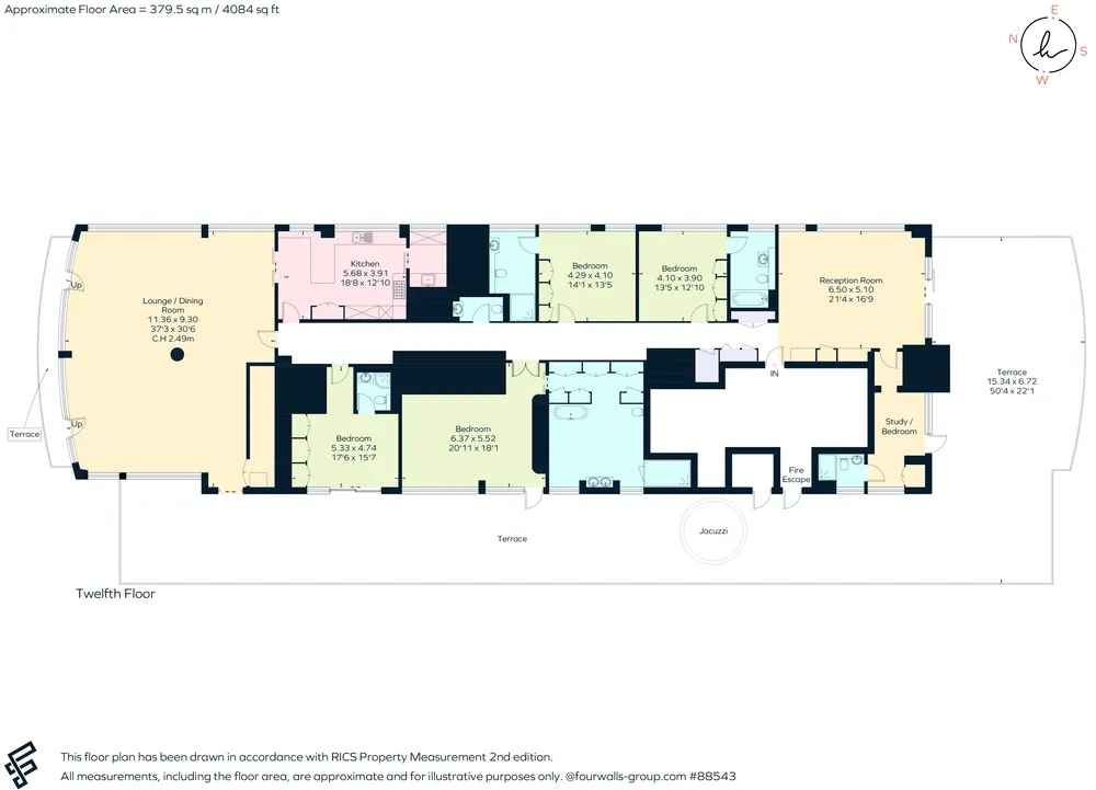 Floorplan for Sheldon Square, London, W2