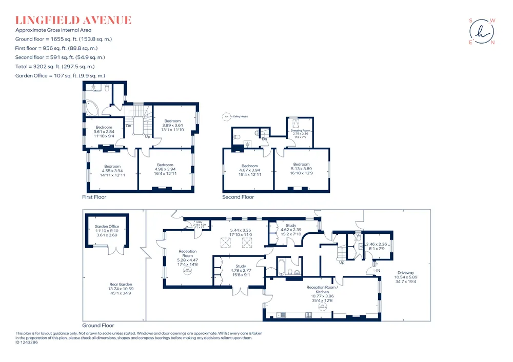 Floorplan for Lingfield Avenue, Kingston Upon Thames, KT1