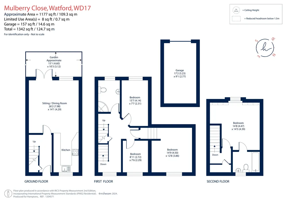Floorplan for Mulberry Close, Watford, WD17