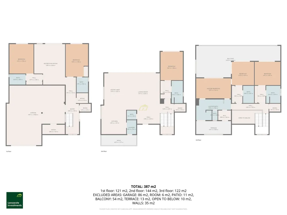 Floorplan for Lanzarote, Puerto Calero,