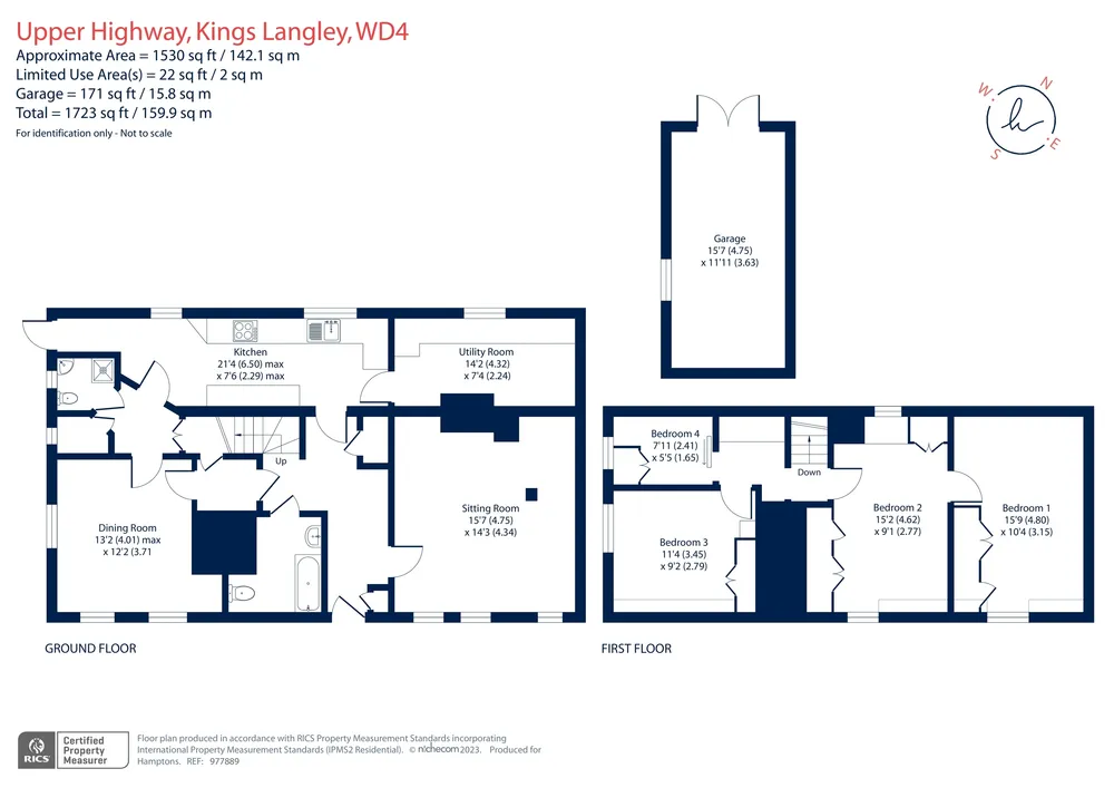 Floorplan for Upper Highway, Kings Langley, WD4