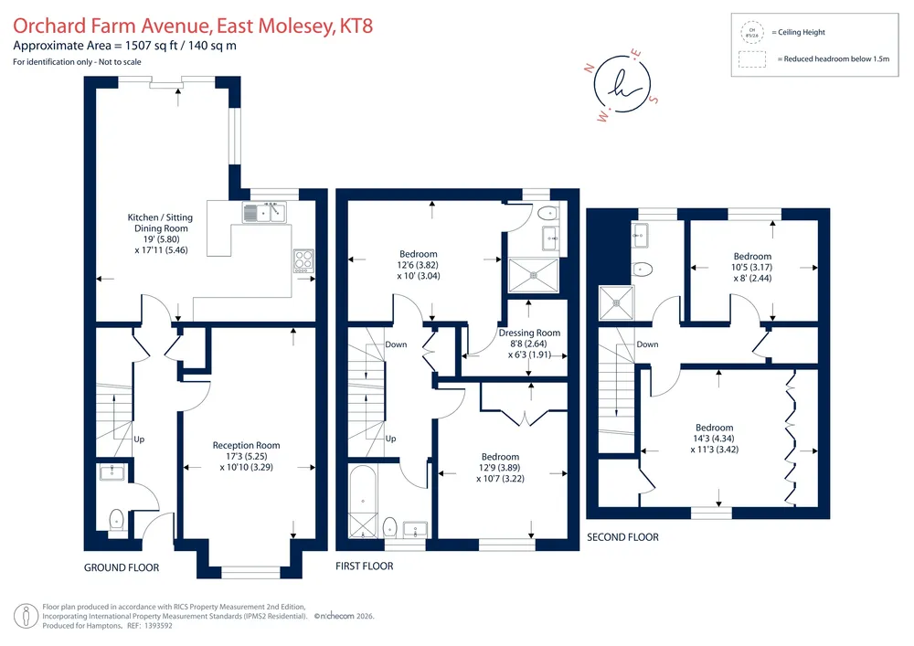 Floorplan for Orchard Farm Avenue, East Molesey, KT8