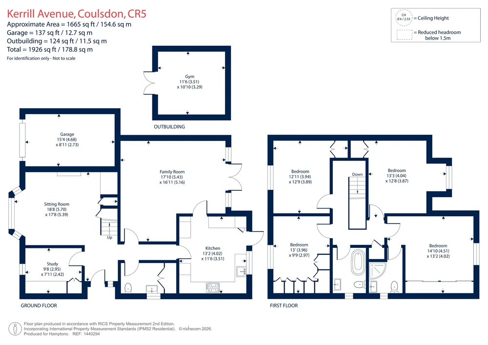 Floorplan for Kerrill Avenue, Coulsdon, CR5