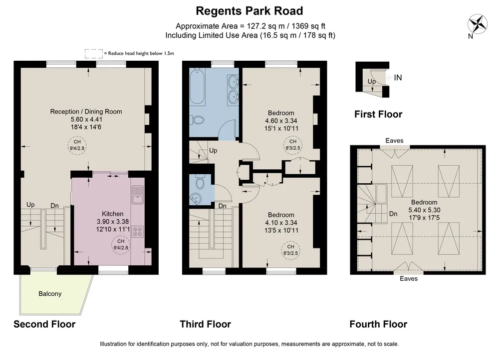 Floorplan for Regents Park Road, Primrose Hill, London, NW1