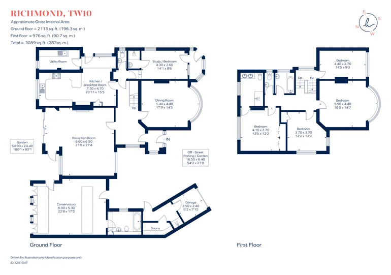 Floorplan 1 for Queens Rise, Richmond, TW10