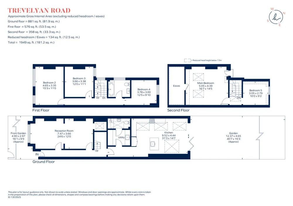 Floorplan for Trevelyan Road, London, SW17
