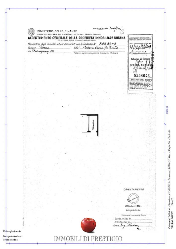 Floorplan for Via Montevideo  - Roma - Lazio