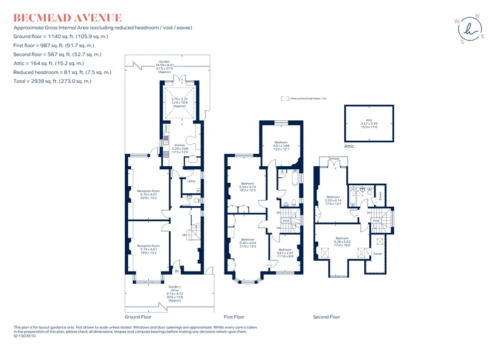 Floorplan for Becmead Avenue, London, SW16