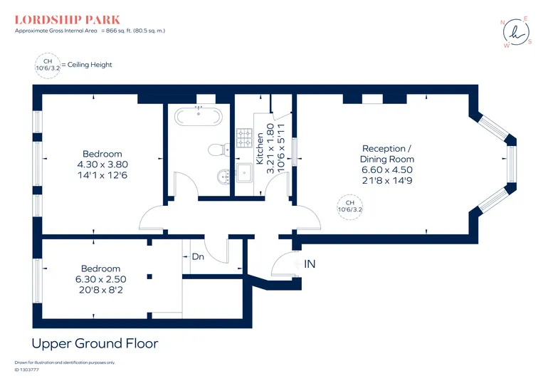Floorplan 1 for Lordship Park London N16