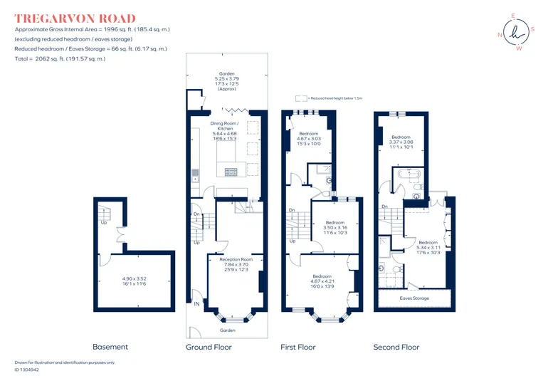 Floorplan 1 for Tregarvon Road London SW11