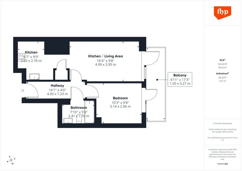 Floorplan 1 for Millharbour, E14