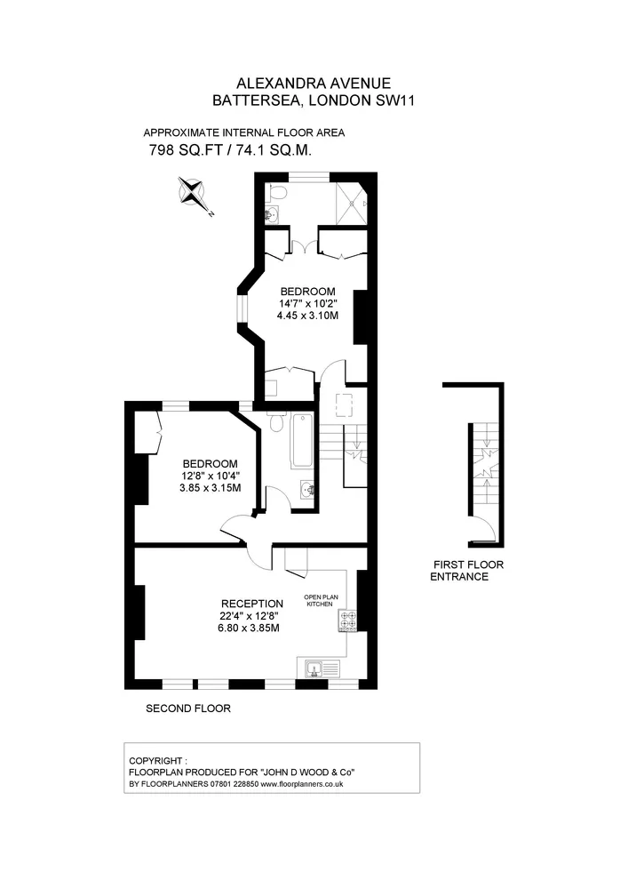 Floorplan for Alexandra Avenue, London, SW11