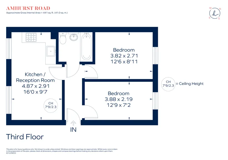 Floorplan 1 for Amhurst Road London E8