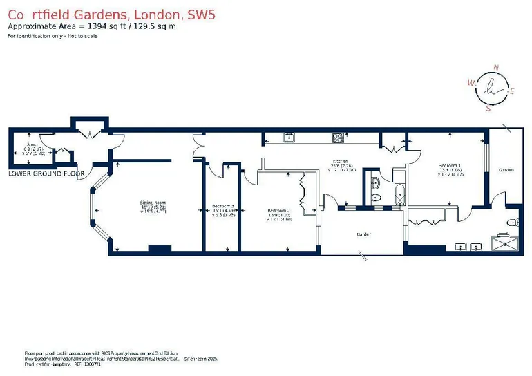 Floorplan 1 for Courtfield Gardens London SW5