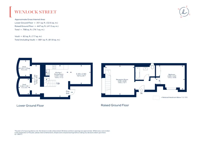 Floorplan 1 for Wenlock Street, London, N1