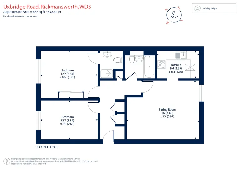 Floorplan 1 for Uxbridge Road, Rickmansworth, WD3