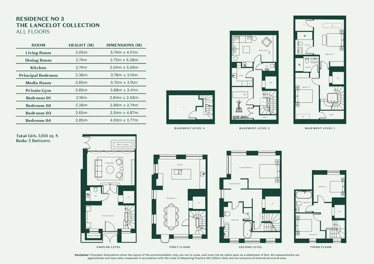 Floorplan 1 for Lancelot Colleciton, Lancelot Place, London, SW7