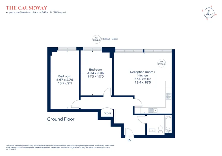 Floorplan 1 for 1 Lakeside Close London TW18