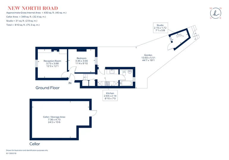 Floorplan 1 for New North Road, London, N1