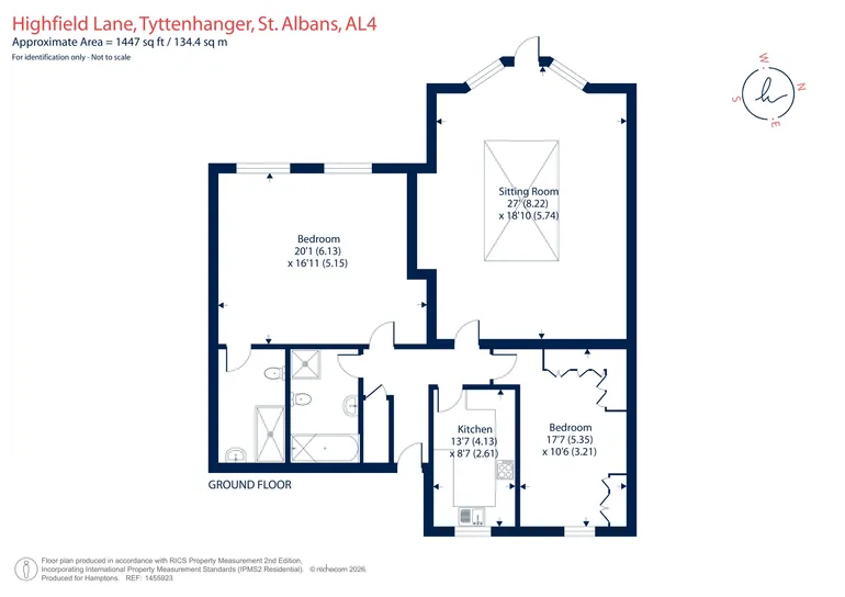 Floorplan 1 for Highfield Hall, St. Albans, AL4
