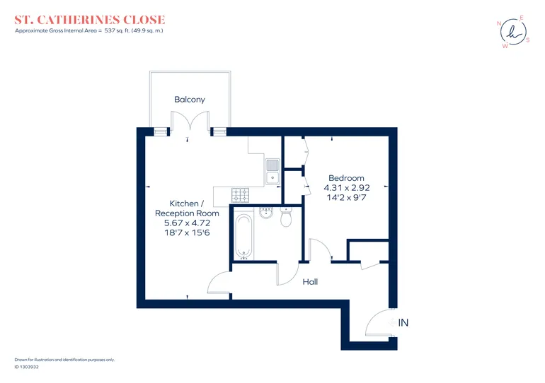 Floorplan 1 for St. Catherines Close, London, SW20