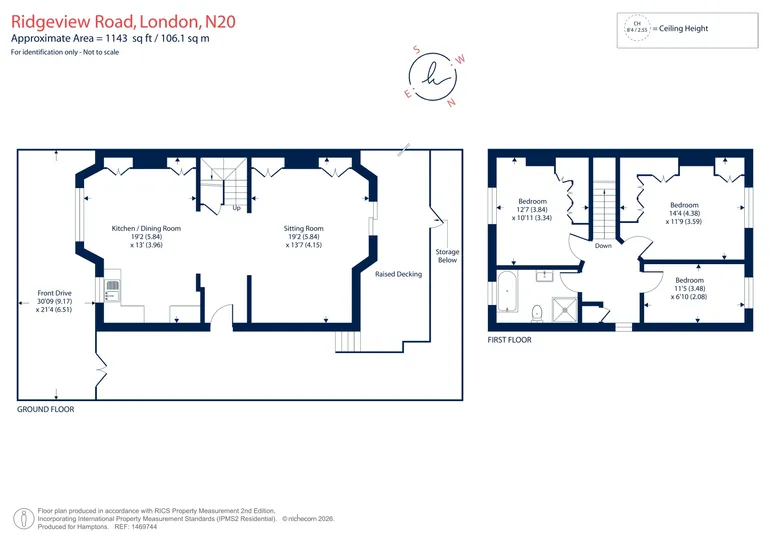 Floorplan 1 for Ridgeview Road, Whetstone, N20