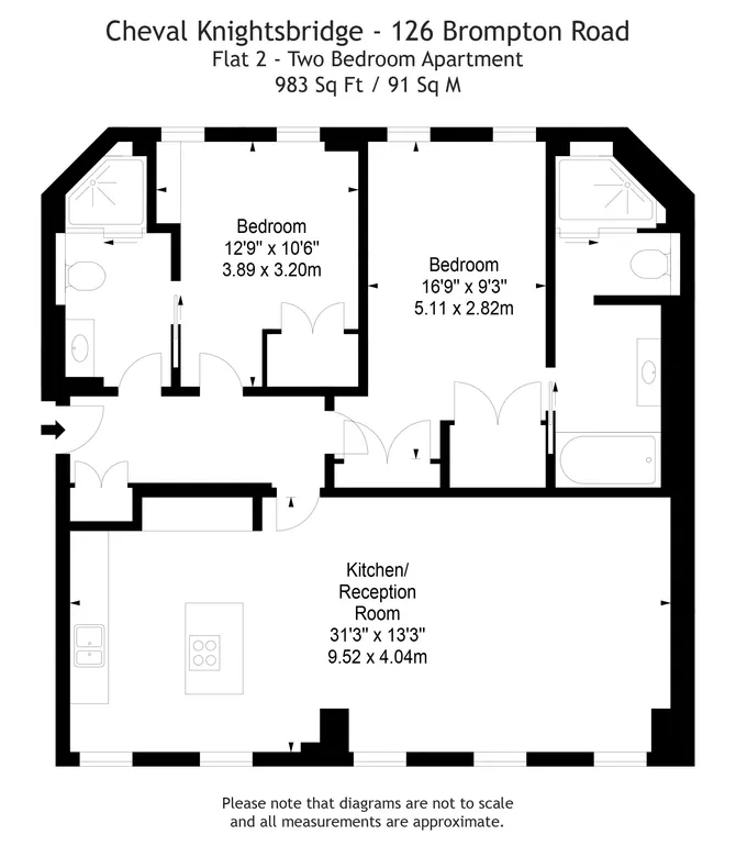 Floorplan 1 for Brompton Road Knightsbridge SW3