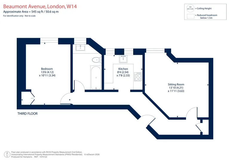 Floorplan 1 for Beaumont Avenue London W14