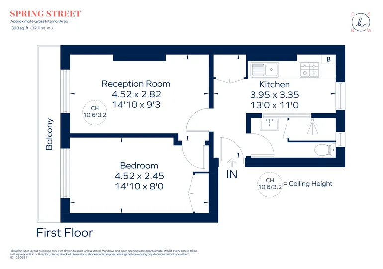 Floorplan 1 for Spring Street Paddington W2
