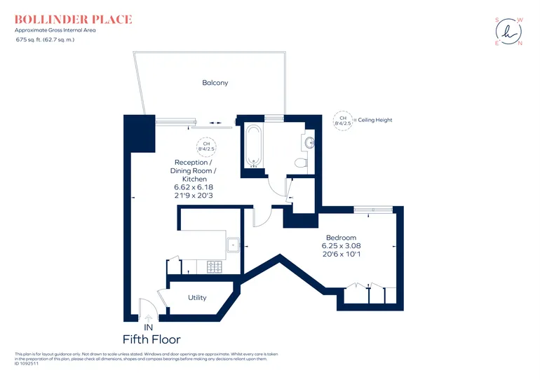 Floorplan 1 for Bollinder Place London EC1V